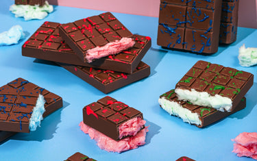 Say Hello to the Sweetest New Addition at Palm Bites: Cotton Candy Chocolate Bars! 🍫🍭