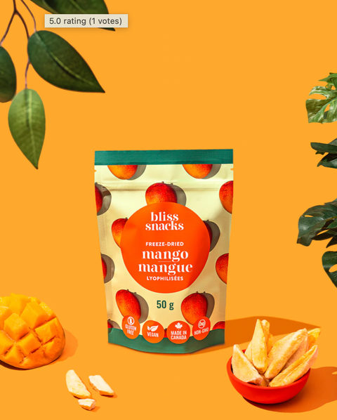 Bliss Snacks - Freeze-Dried Mango Slices