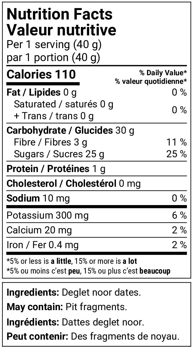 Nutrition facts