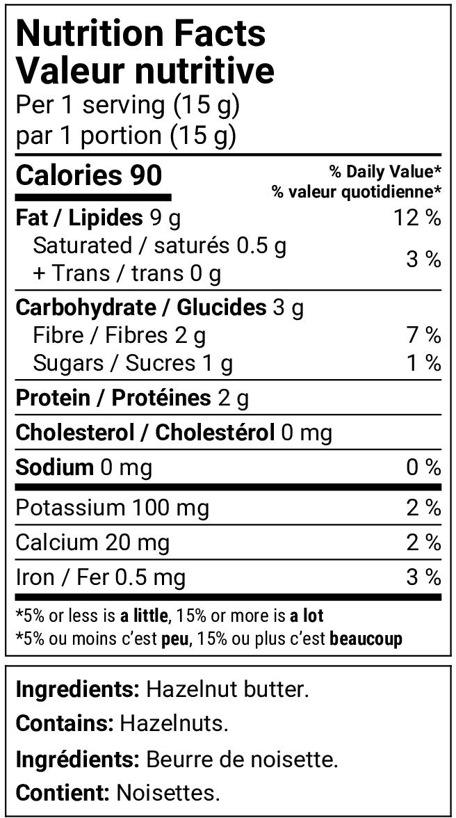 Nutrition facts
