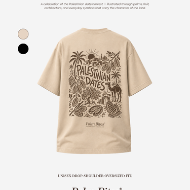 Oversized T-Shirt | Palestinian Dates Collage