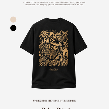 Oversized T-Shirt | Palestinian Dates Collage