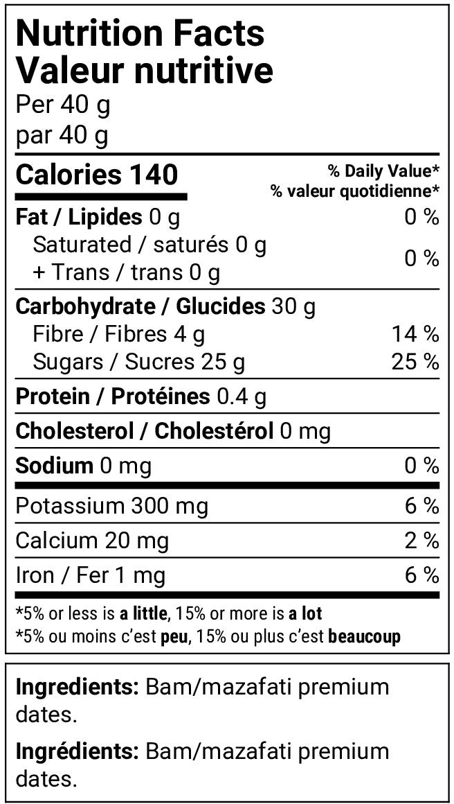 Nutrition facts