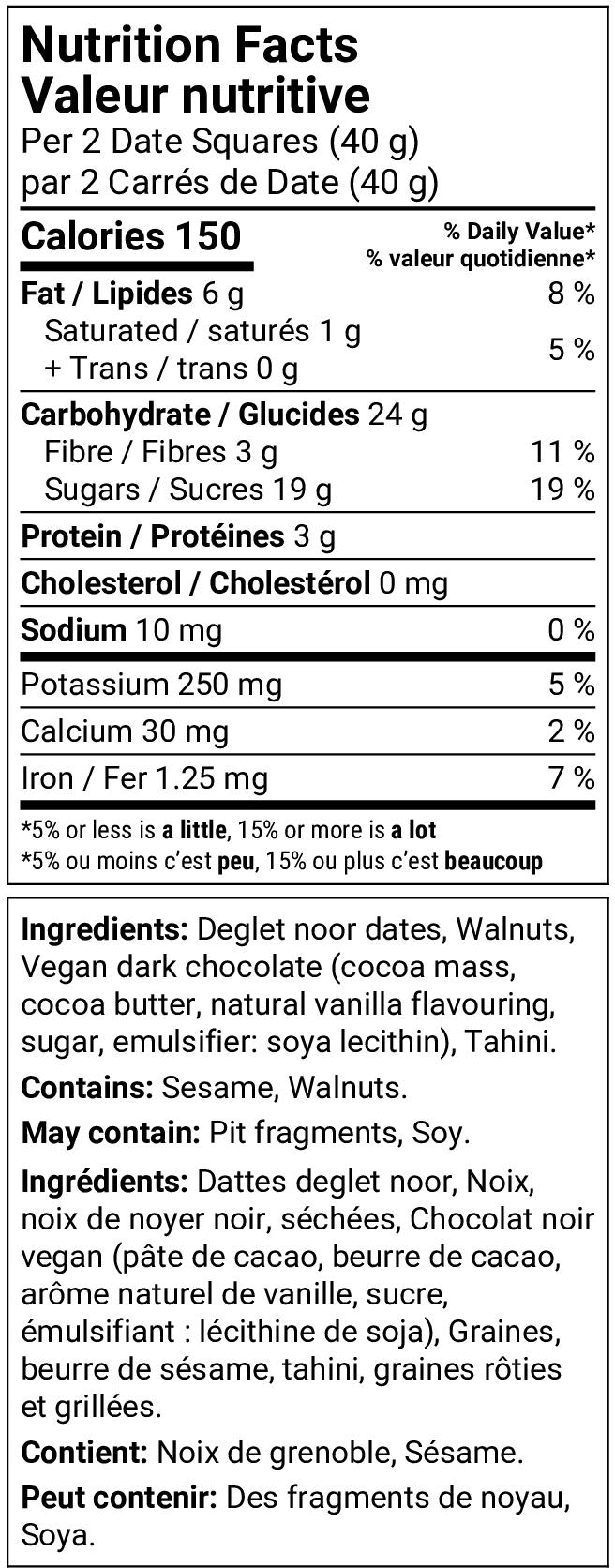 Nutrition facts
