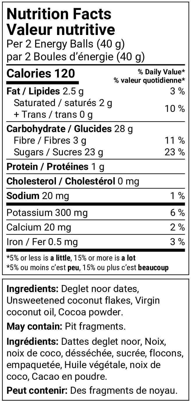 Nutrition facts