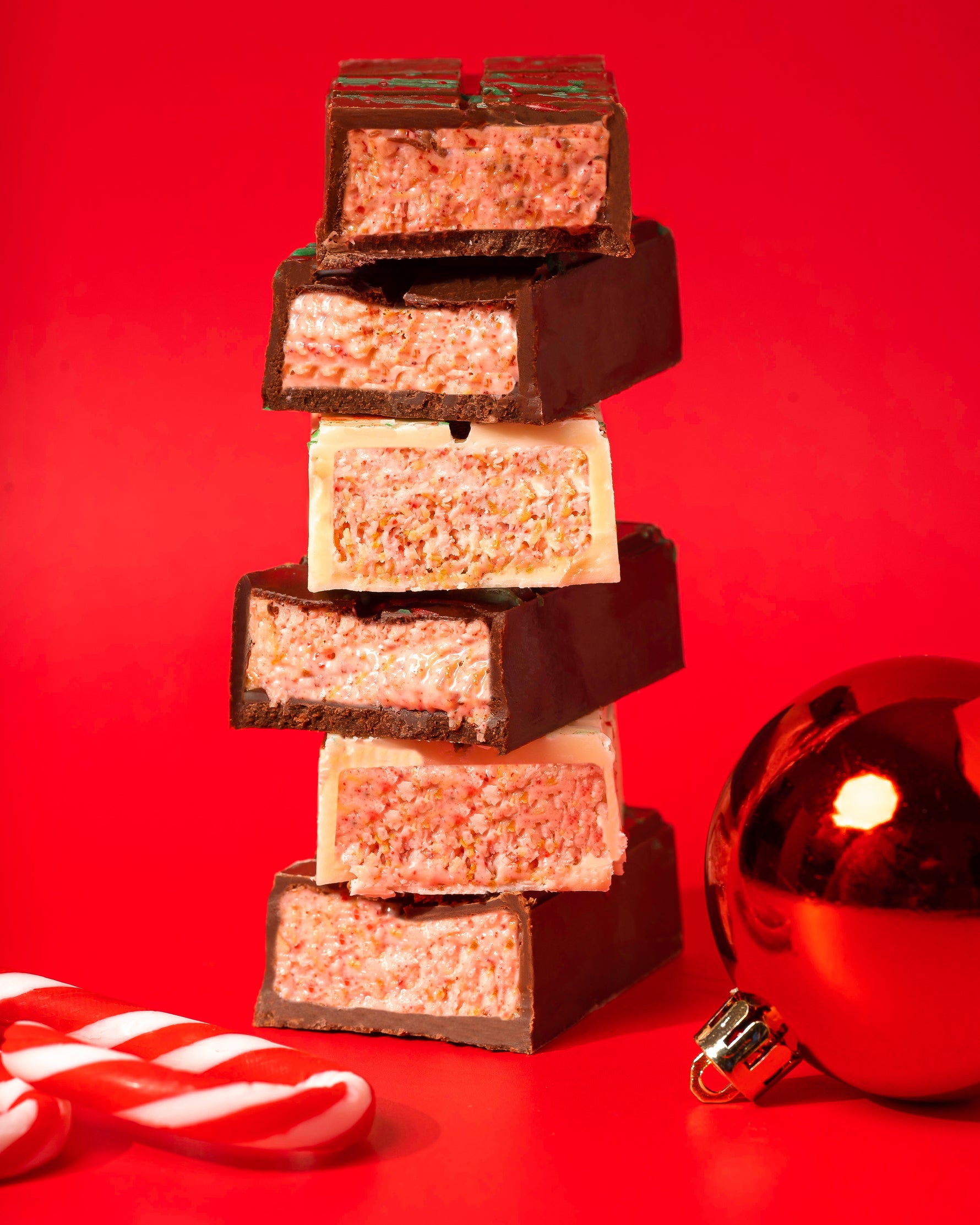 Candy Cane Dubai Chocolate Bars Trio (3 bars)