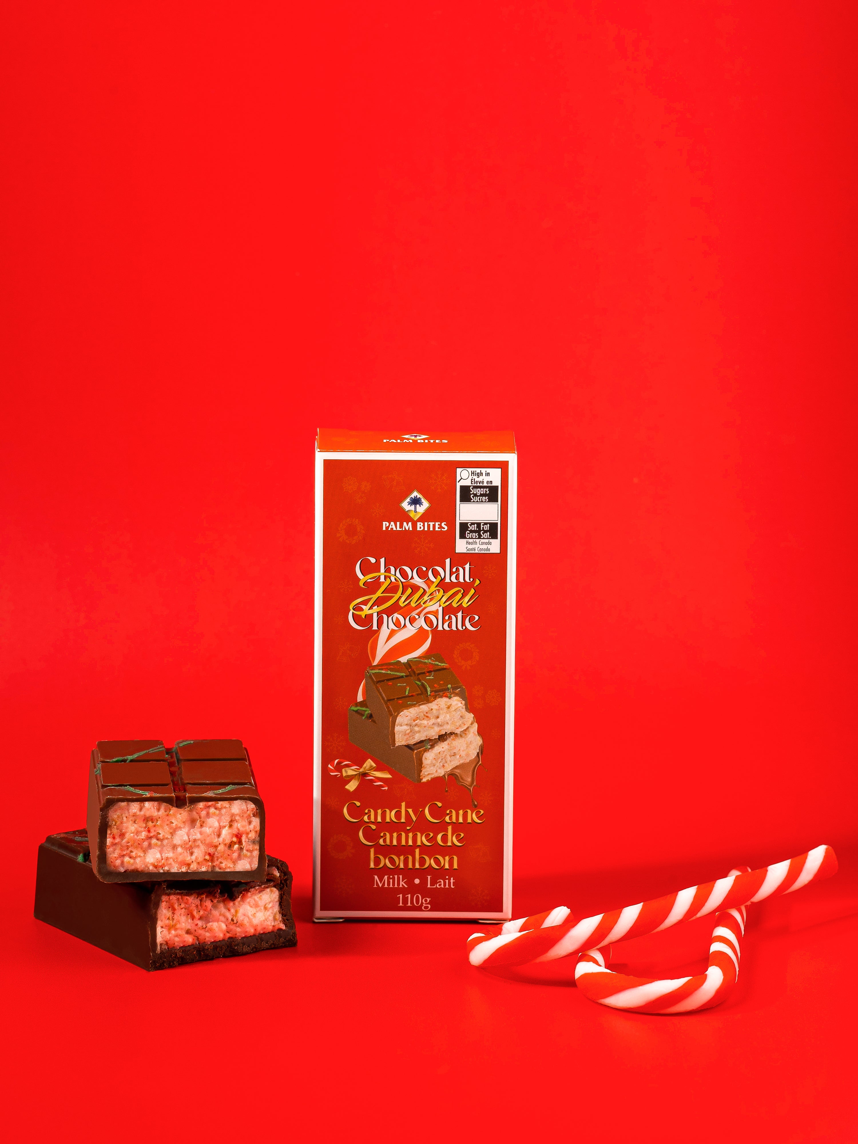 Candy Cane Dubai Chocolate Bar