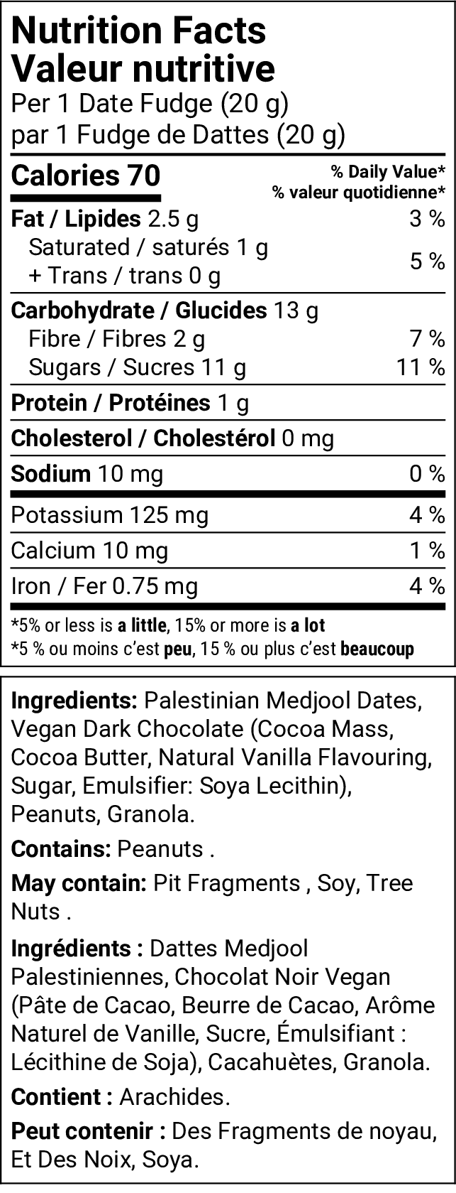 Nutrition facts
