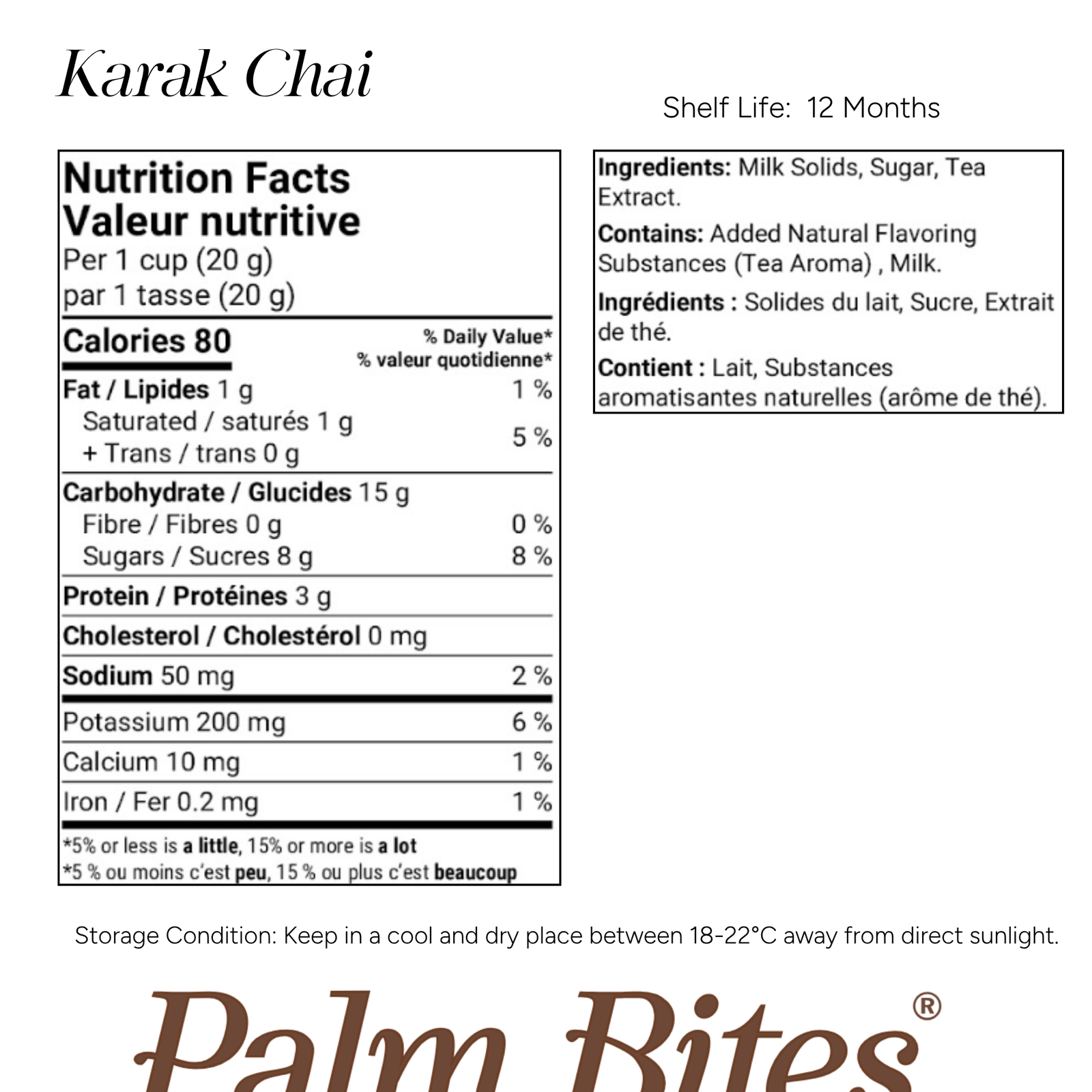 Nutrition facts