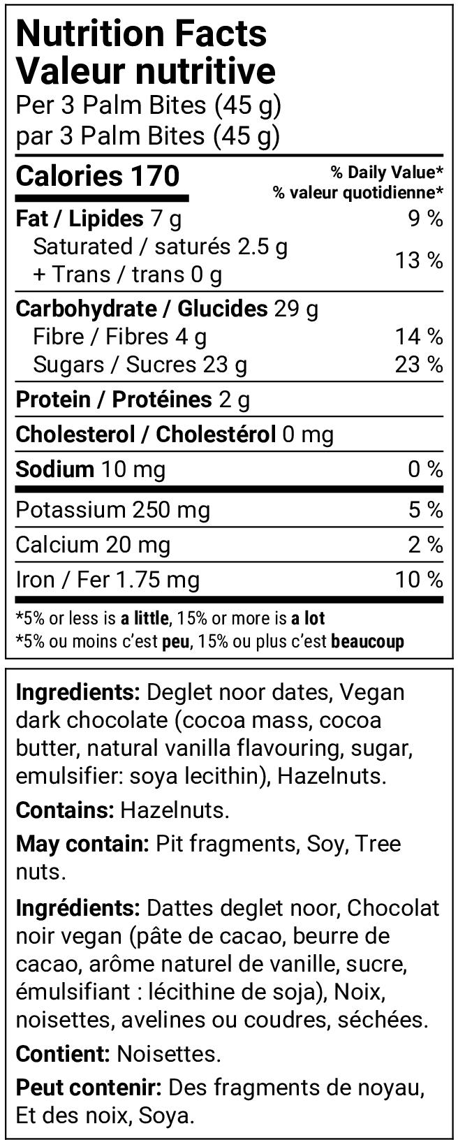Nutrition facts