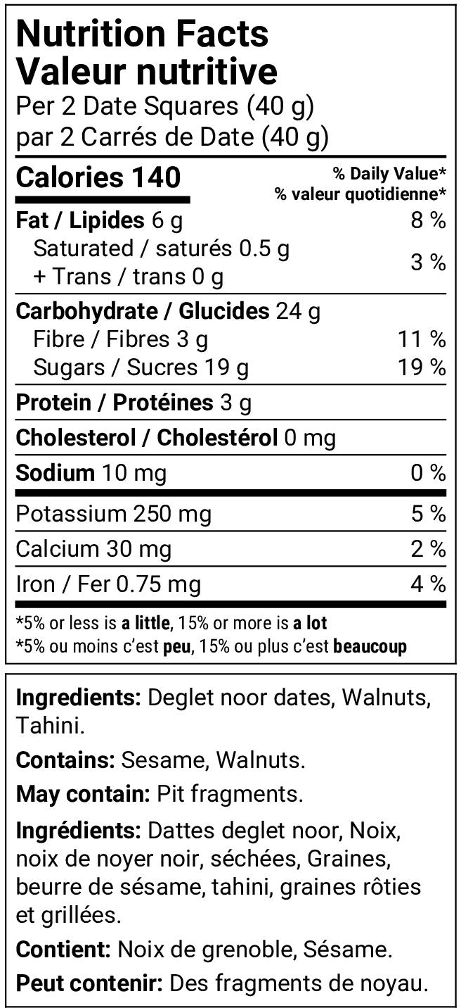 Nutrition facts