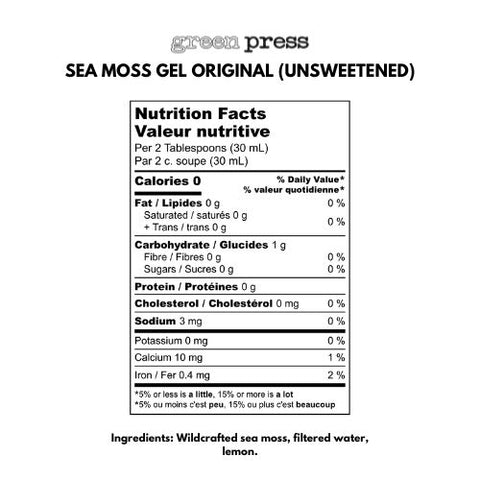Sea Moss Gel: Original (Unsweetened)