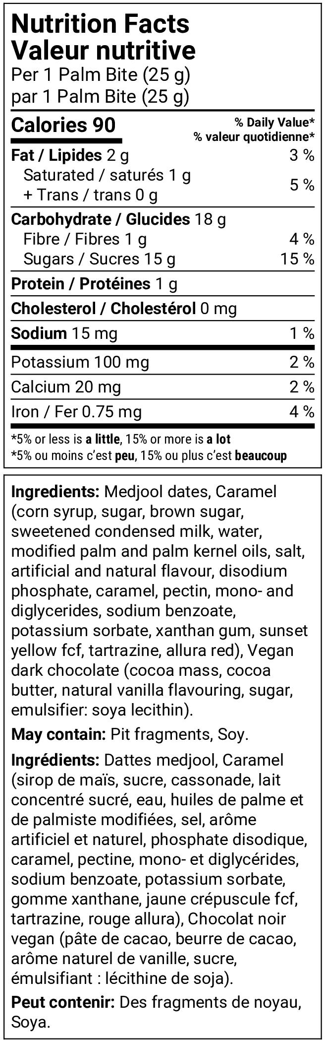 Nutrition facts