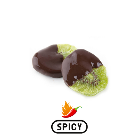 Spicy Chocolate Dipped Dried Kiwi