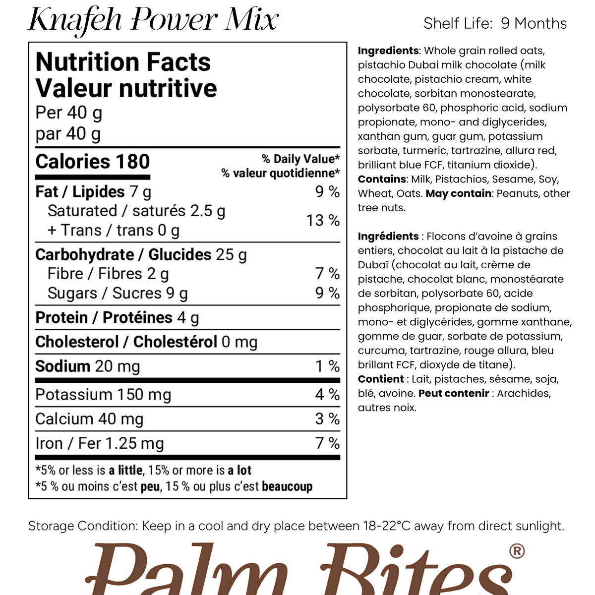 Nutritional information