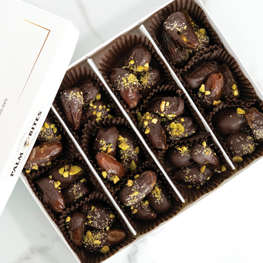 One Bite | Pistachio Palm Bites - Palm Bites® - Chocolate Dates -